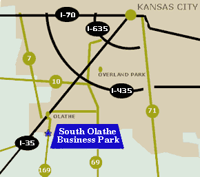 South Olathe Business Park locator map